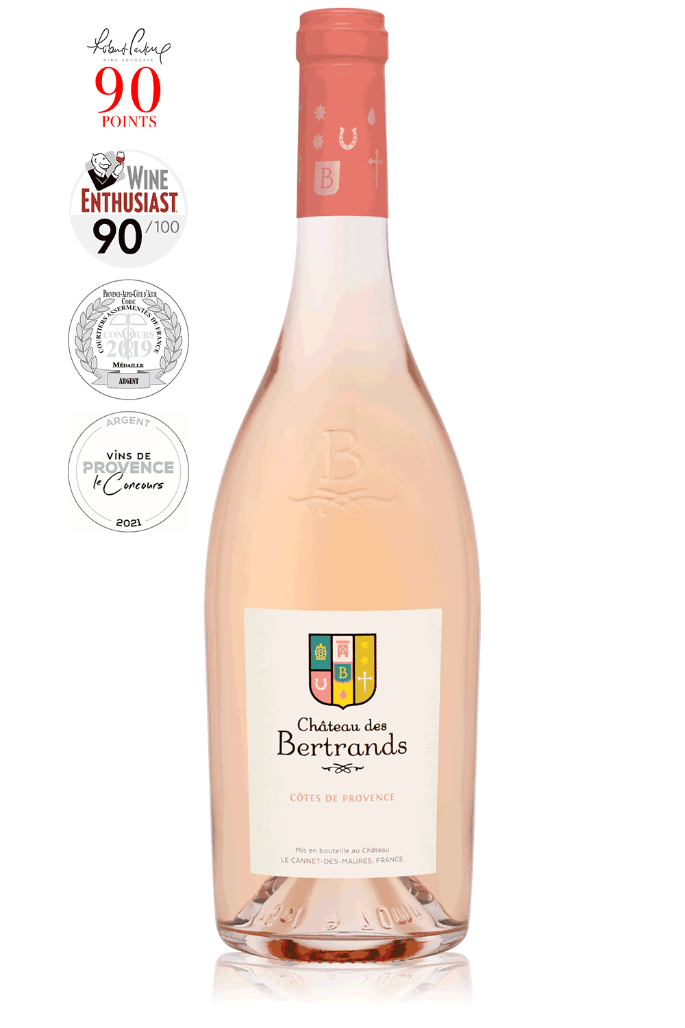 Côtes de Provence Rosé<br/>Cuvée Château des Bertrands<br/>2020 - Château des Bertrands product image