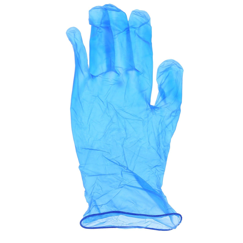 blue vinyl gloves