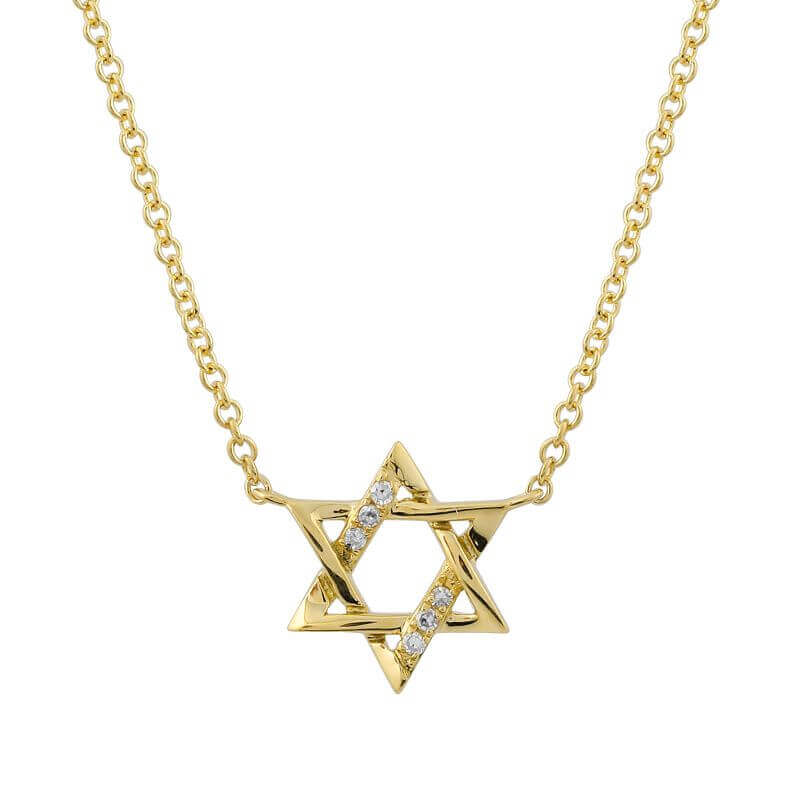 Gold Jewish Star Of David Pendant Necklace | Classy Men Collection