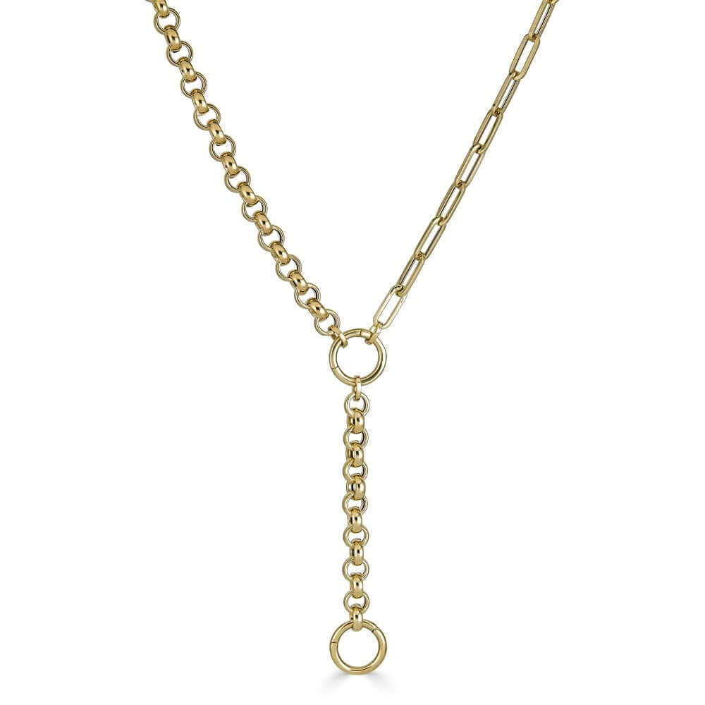 Gold Paperclip Lariat Necklace – Soul Happy