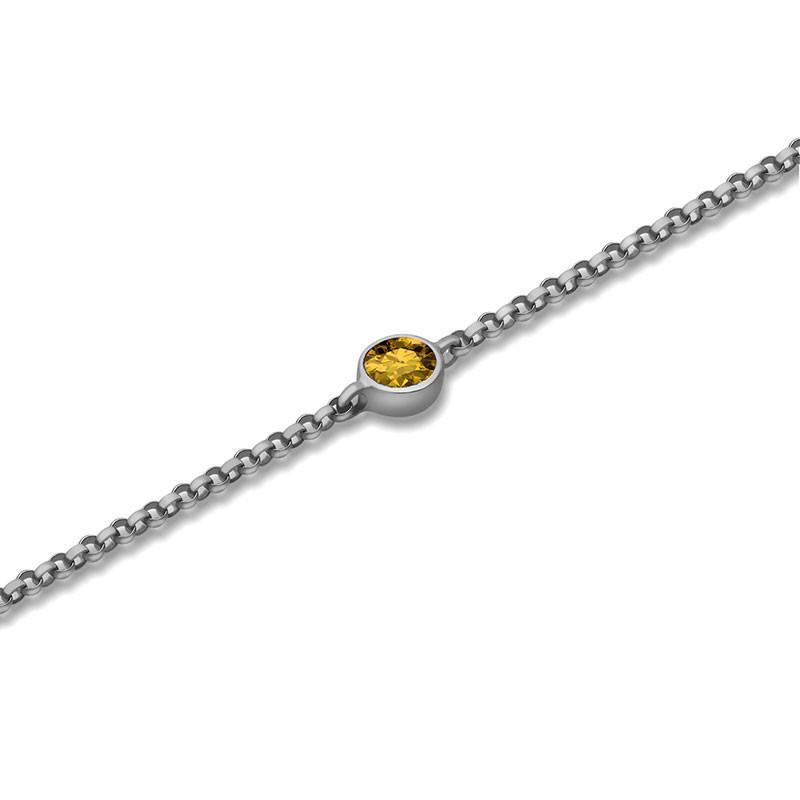 18K Gold October Birthstone Tourmaline Bezel Bracelet