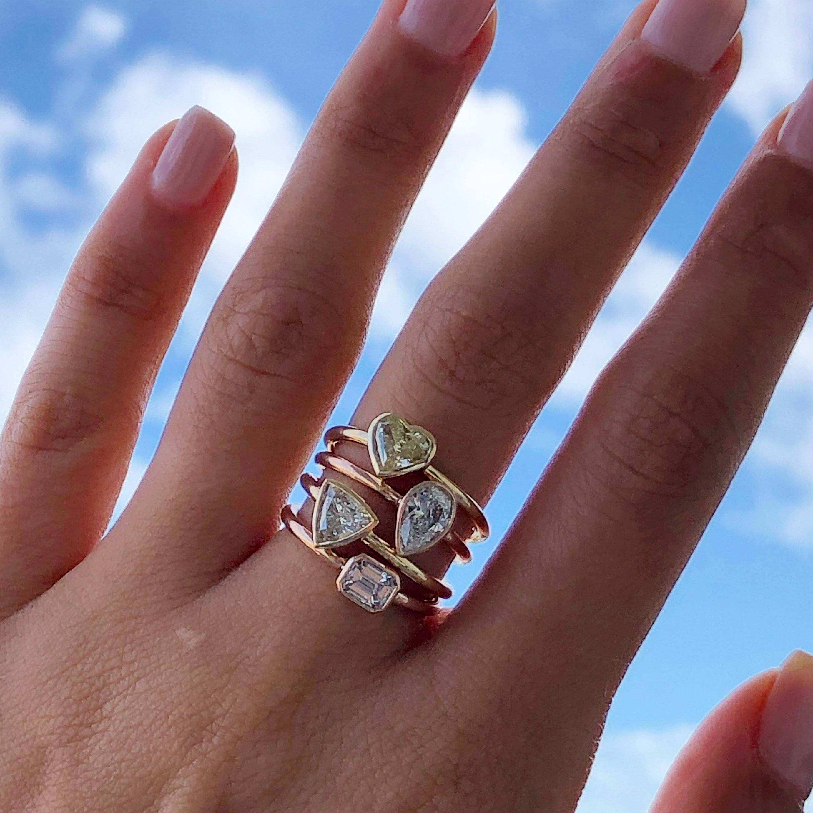 Amazon.com: 3ct Diamond Engagement Ring Gold 14K-18K Gold Ring 3 carat  Diamond Engagement Ring Unique Promise Rings for Women - June (Premium  Moissanite) : Handmade Products
