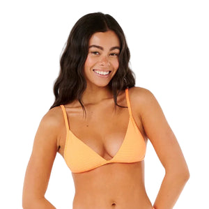 Premium Surf Fixed Triangle Bikini Top - Electric Peach - Gypsy Life Surf Shop