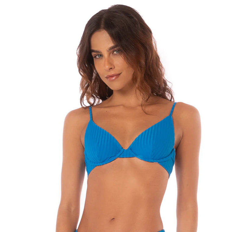 Ocean Blue Dainty Underwire Bikini Top