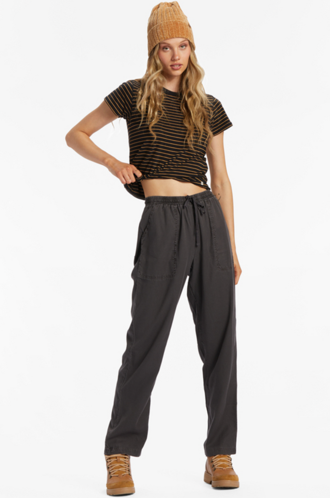 Dream Cotton Gauze Wide Leg Pant - Washed Black