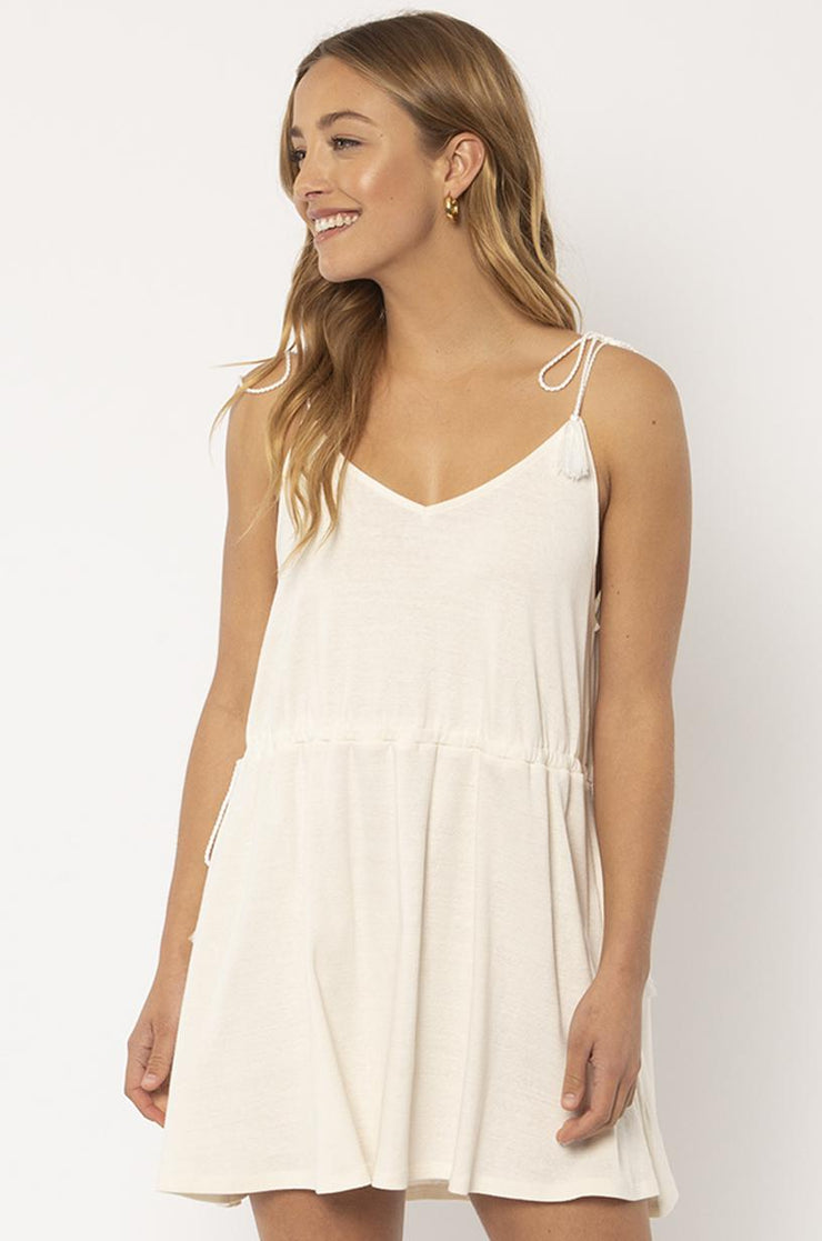 white knit tank dress