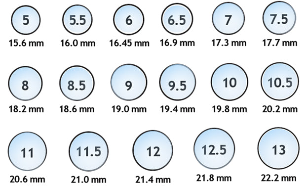 Beautiful Halo Size Chart