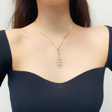 Diamond Drop Pendant in 18K Yellow Gold Necklace - Thenetjeweler