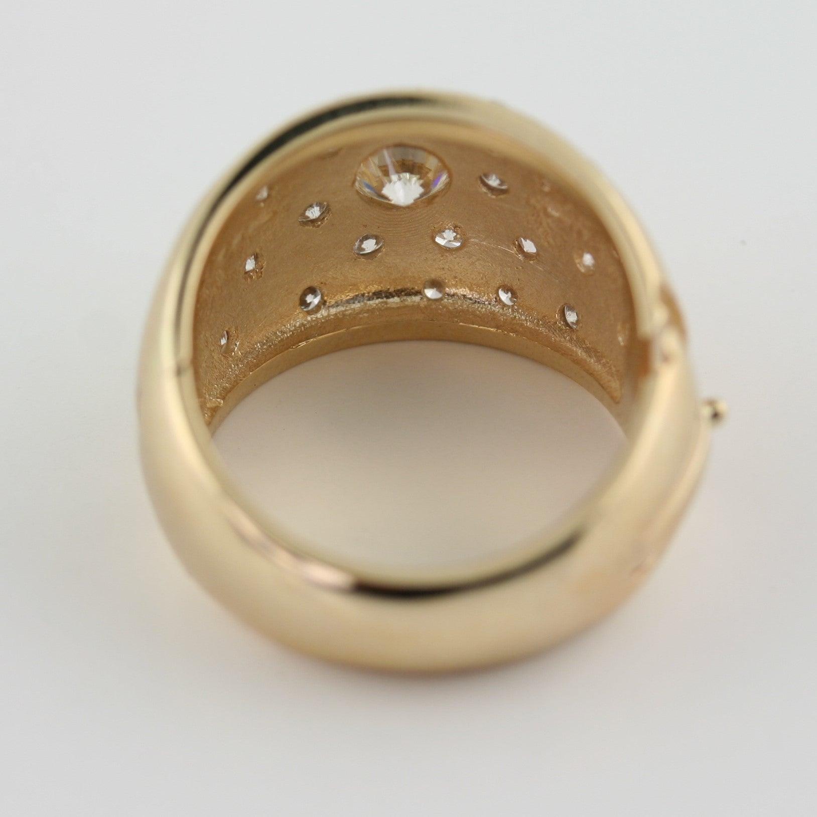 14K Yellow Gold Diamond Arthritic Adjustable Ring | Importex