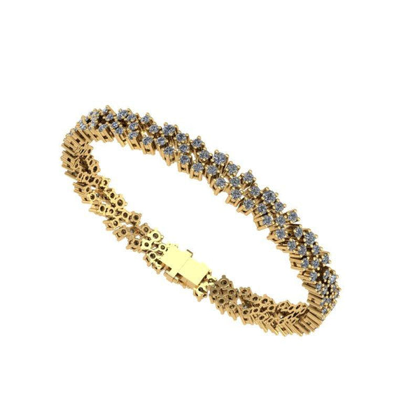Provence Pointed Open Cluster Diamond Bracelet - Yellow Gold