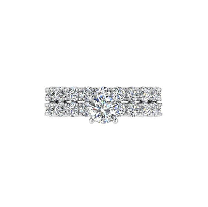 Diamond Semi Eternity Bridal Set