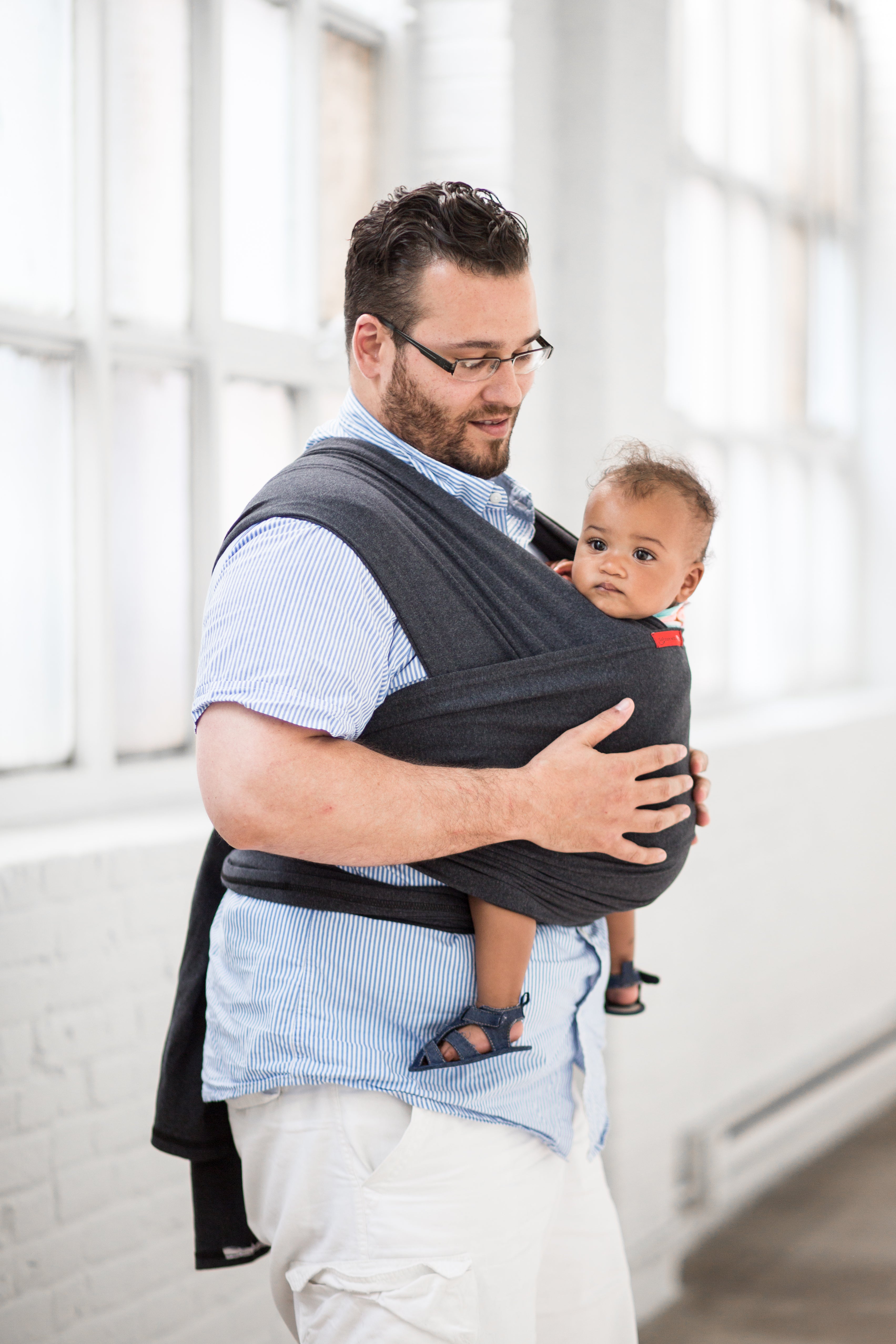 grey baby sling