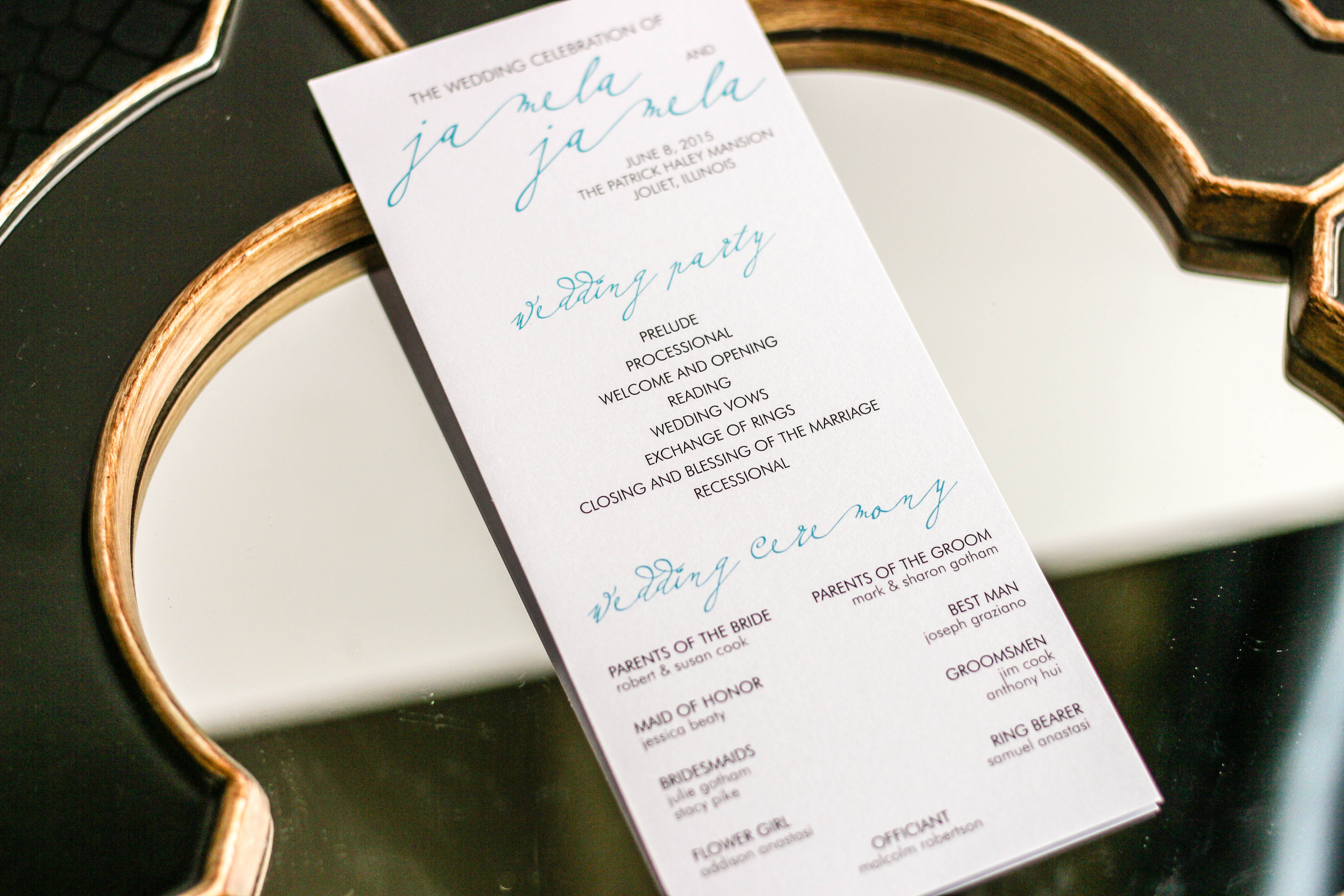MODERN CALLIGRAPHY - <br> 4" x 9" FLAT PROGRAM