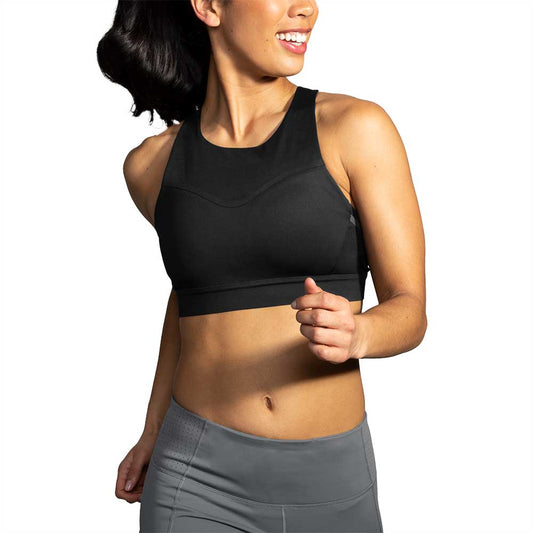 Women's NB Sleek Medium Support Pocket Zip Front Bra Apparel - New Balance