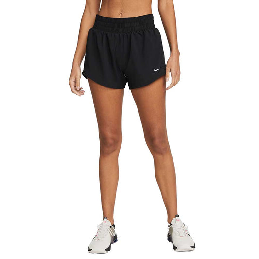 Women's Nike One Mid-Rise 7 Short - Black/White – Gazelle Sports