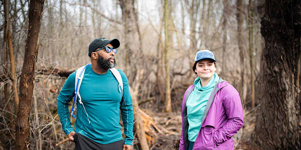 Man and woman on trail