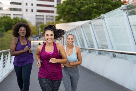 Women Running in a Group