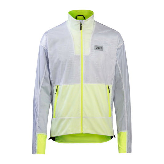 Women's Drive Jacket - White/Neon Yellow – Gazelle Sports