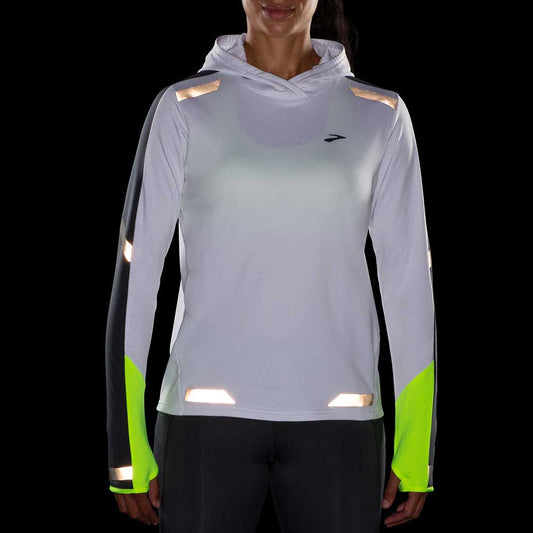 Women's Run Visible Insulated Vest - White/Asphalt/Nightlife – Gazelle  Sports