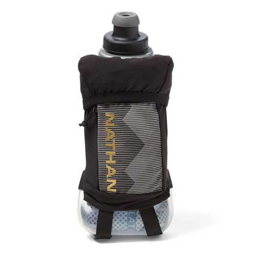 Nathan QuickSqueeze 12oz Insulated Handheld Black/Gold