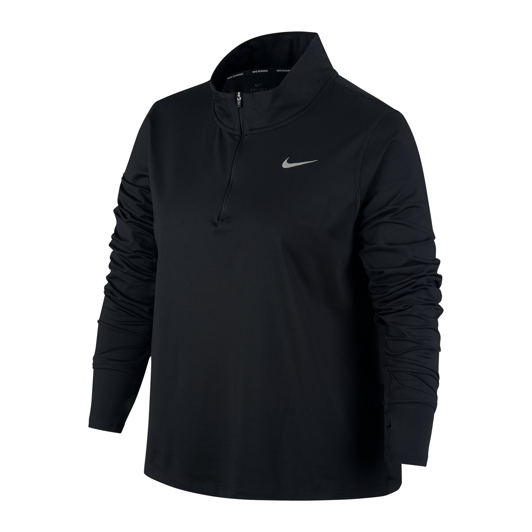 nike black half zip women's