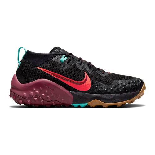 Men's Nike Wildhorse 7 Running Shoe - Black/Bright Crimson/Dark Beet Root - Regular (D)
