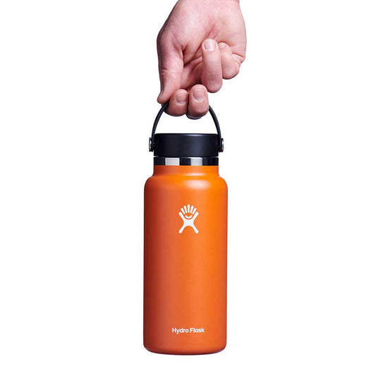 Hydro Flask Wide Mouth Water Bottle, Flex Cap 32 oz, Lava