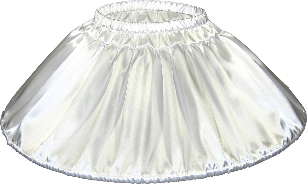 Custom Fit White Satin Mini Hoop Skirt Crinoline Petticoat for Adult S ...