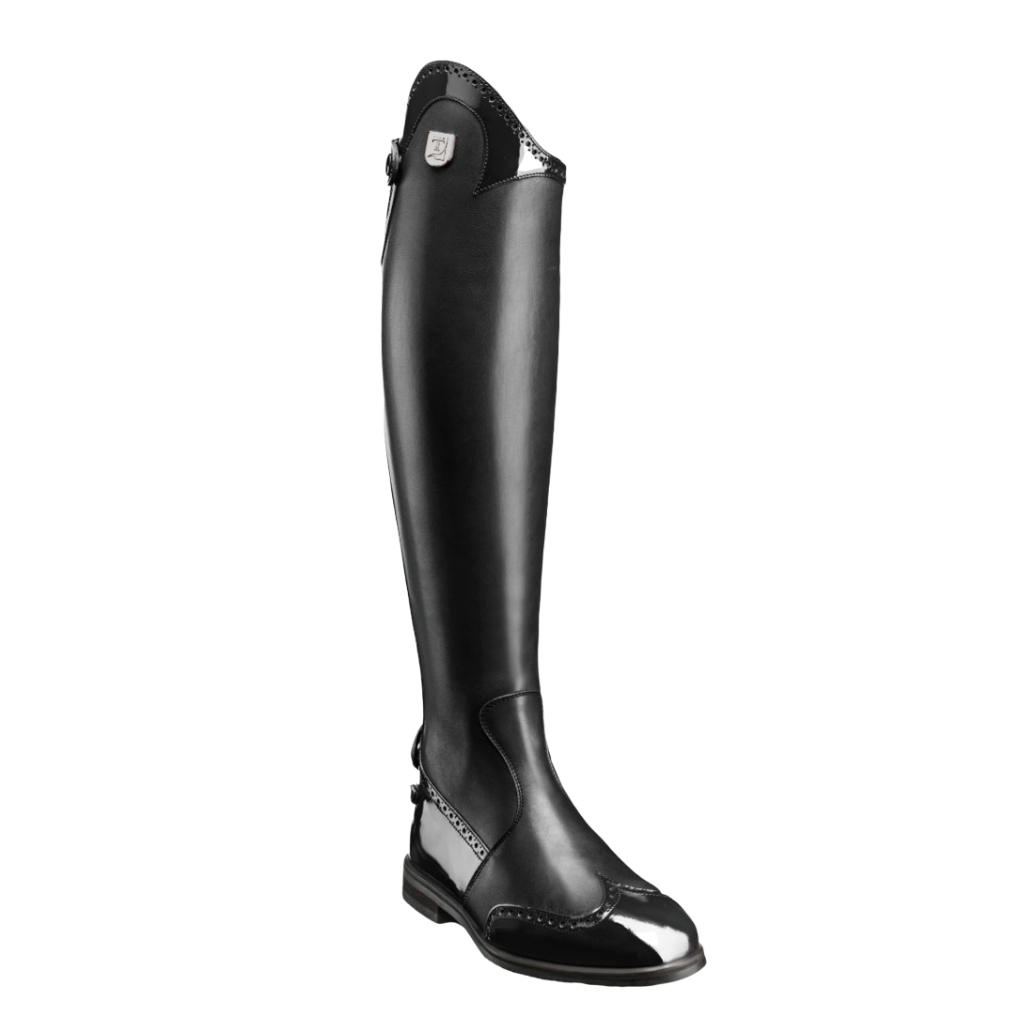 Tucci Time Tall Boot Marilyn - Black - Punched Patent Leather — Equi ...