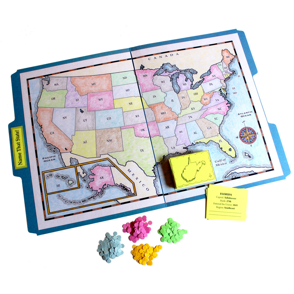 "Name That State!" File Folder Game