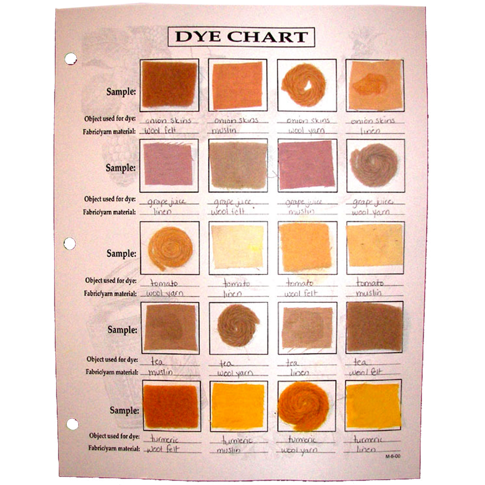 Dye Chart Lap Book Project