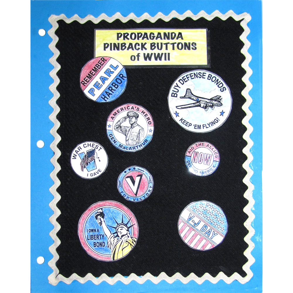 Propaganda Pinback Buttons Notebooking Project