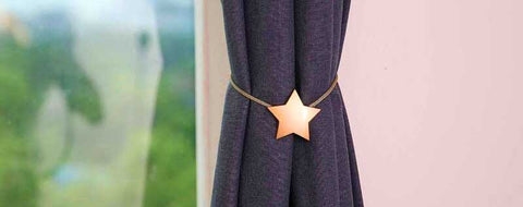 Oslo Star Magnetic Clip -Gold Star Curtain Tieback