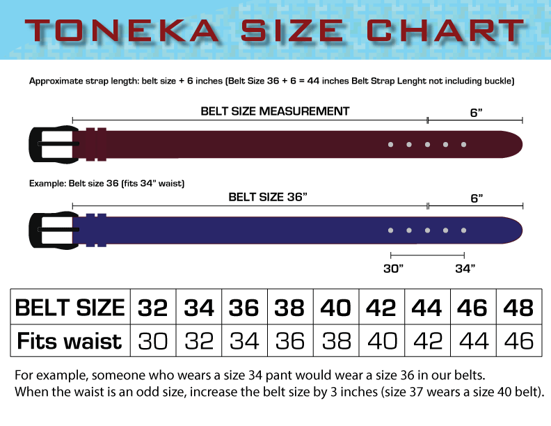 Belt Size Charts - SizeCharter