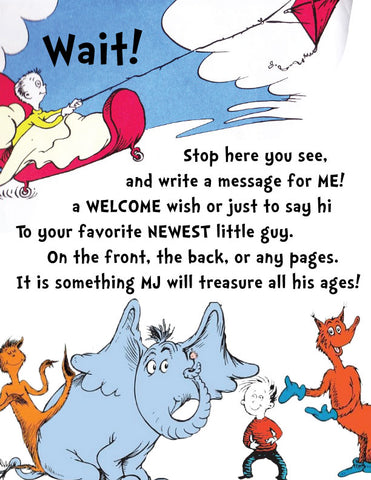 Dr. Seuss Baby Shower Guest Book