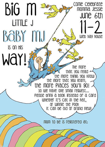 Dr. Seuss Themed Baby Shower Invitation