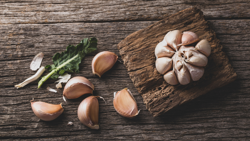 Garlic contains Allicin, a sulfur-containing compound known for its immune-boosting properties 