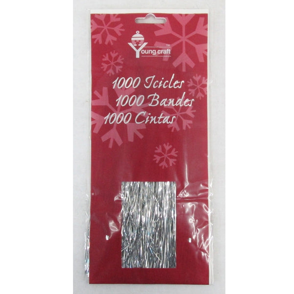 18&quot; Thin Silver Tinsel Icicles | Party Decorations | Silver Tinsel Decor