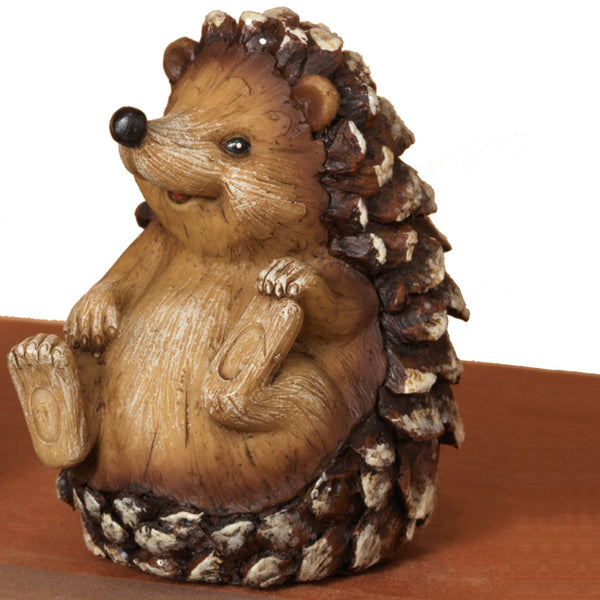 4" Resin Pine Cone Hedgehog Figurines | Gerson Holiday Shelf Decor