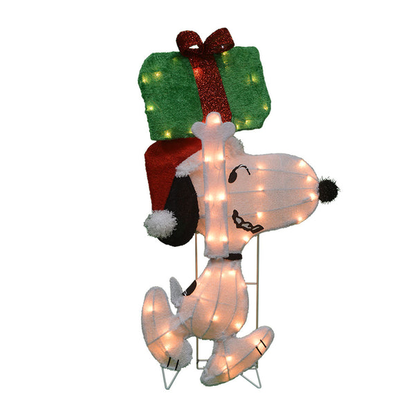 2D Lighted Soft Tinsel Snoopy | Peanuts Holiday Decorations