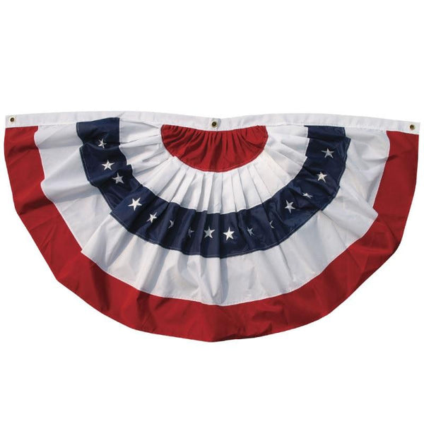 Pleated Applique American Flag Patriotic Bunting | Patriotic Decorations