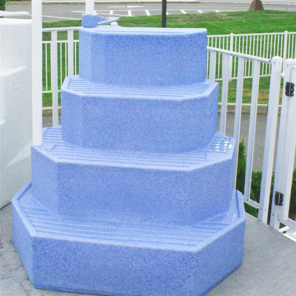 The King Aqua Staircase (Blue Granite Wedding Cake Pool Steps)