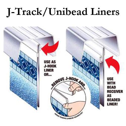 Swimming Pool Replacement Liners, Beaded Pool Liners, 54" Liberty J