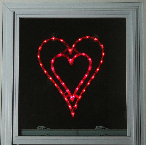 Valentines Day Lighted Decorations | Valentine Double Heart Lighted