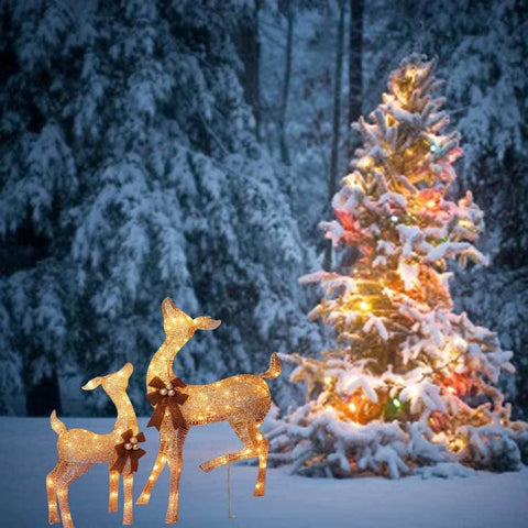 Get Inspired For Outdoor Lighted Deer Christmas Decorations images