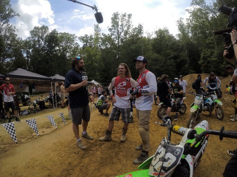 Joe Dirt and Mark Brown after taking the win in the team race!