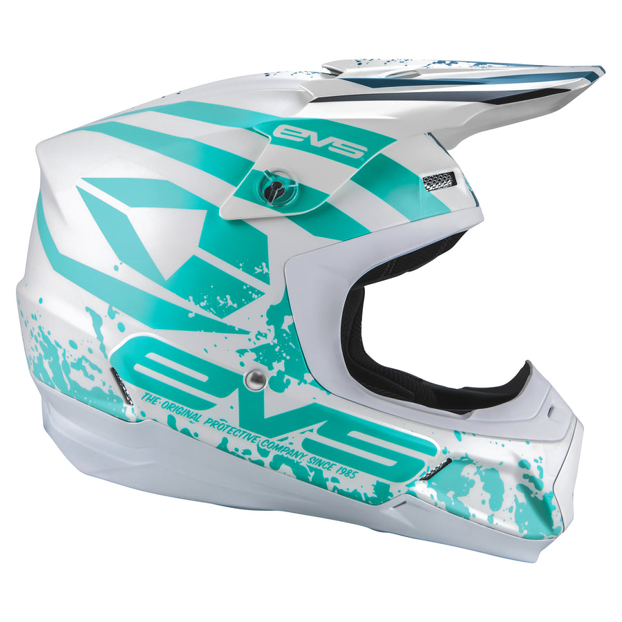 teal dirt bike helmet