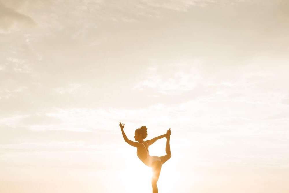 Dancer pose in sunlight