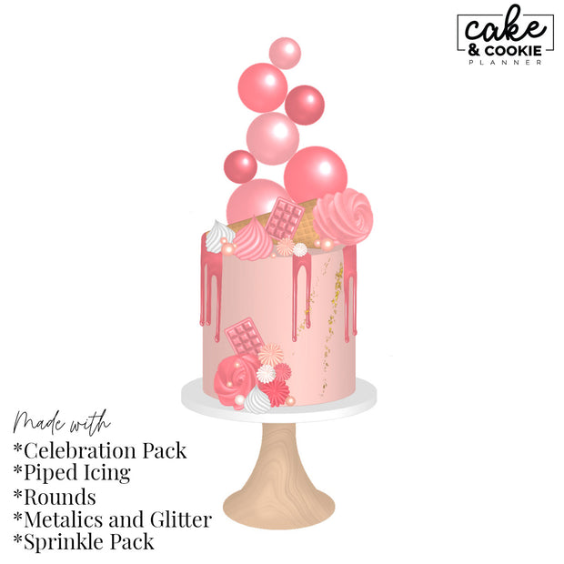 Digital vector detailed line art sliced cake and cupcakes vector  illustration  135279  Symzio