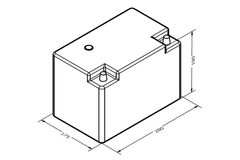 MEGALiFe MV-072 Battery Dimensions